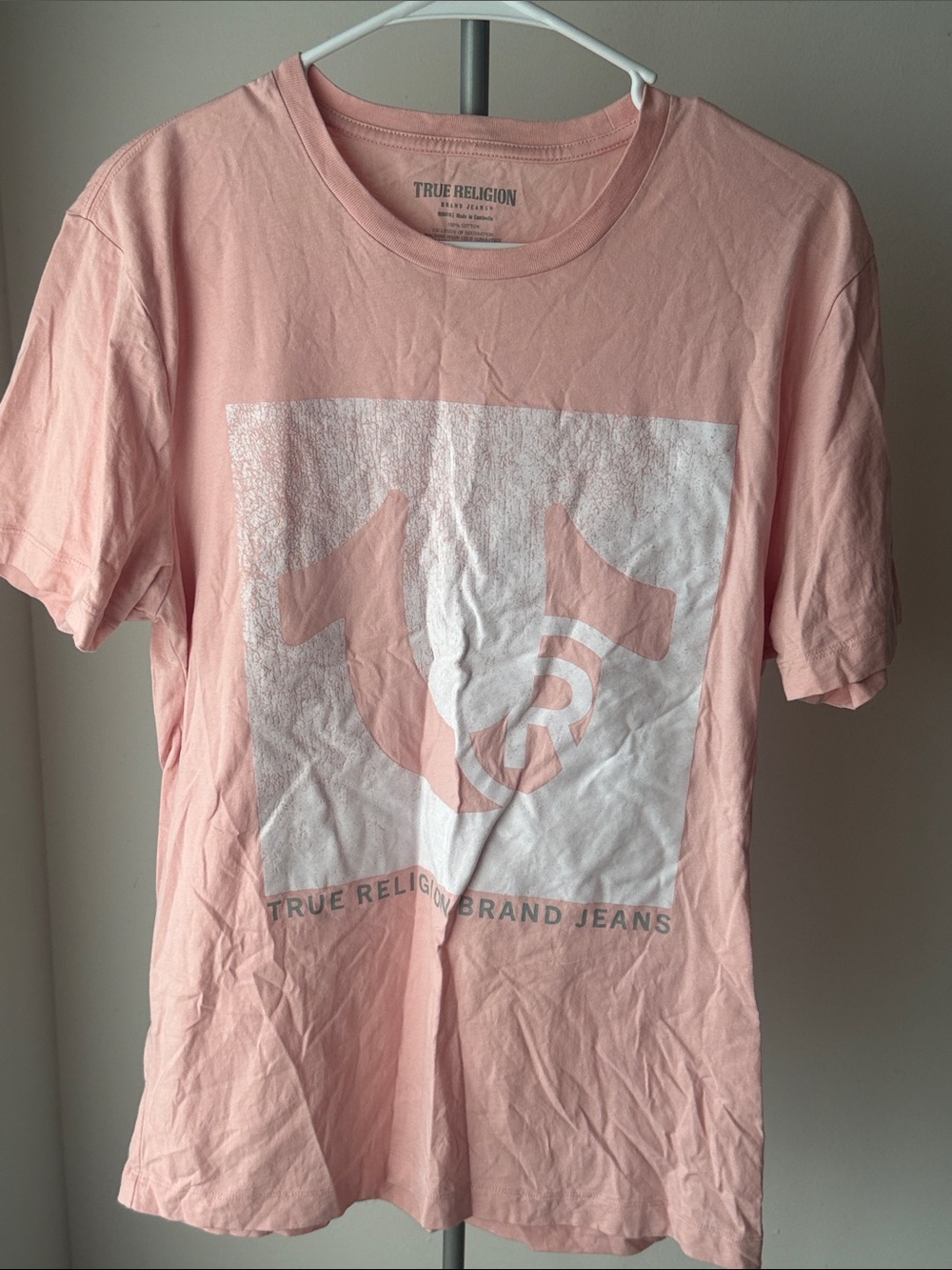 True Religion Light Pink Graphic Logo Tee